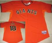 San Francisco Giants # 18 Matt Cain Orange Jersey