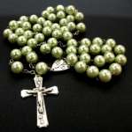 Rosario Mutiara Sintetis Hijau Lembu ( Whiteness Green Synthetic Pearl Rosary)
