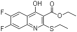 Ethyl 6,  7-difluoro-2-ethylmercapto-4-hydroxy quinoline-3-carboxylate