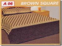 Bed Cover & Sprei Fata ' Brown Square'
