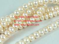 wholesale 8-9mm natural pink freshwater button pearl strand