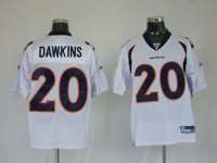 Broncos Dawkins #20 white jersey