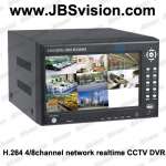 H.264 4/ 8channel network CIF realtime CCTV security Stand alone DVRs built-in 7inch fixed LCD monitor,  support network center management system,  support mobile phone surveillance,  support DC12V remote power supply ( www.JBSvision.com / www.CCTVexporters.