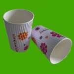 Disposable paper pulp triple cup