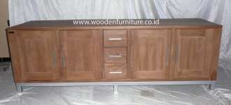 Teak Minimalist Buffet Contemporary Side Board Minimalist Home Furniture Cabinet Bufet Nakas Jati