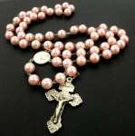 Rosario Mutiara Sintetis Pink ( Pink Pearl Rosary)