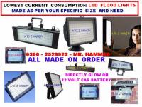 LED FLOOD LIGHTS - ENERGY EFFICIENT - SUPERBRIGHT WHITE- NEVERFUSIBLE,  FEW MILLIAMPERE CURRENT ,  WE MADE IN BIG FLOOD LAMPS TYPES - COST Rs 19 to Rs 25 / each led INCL ALL charges  MR.HAMMAD 03002529922 ,  KHI -021-4388940