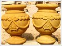 sandstone flower pots