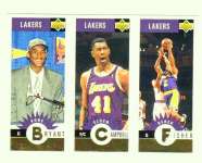 Kobe Bryant,  Elden Campell,  Derek Fisher Upper Deck CC 1996 Mini GoldS