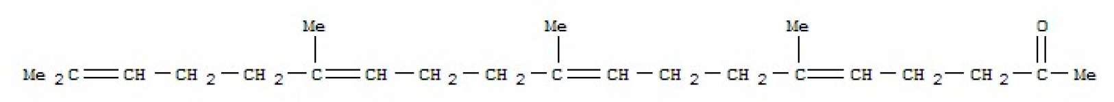 5,  9,  13,  17-Nonadecatetraen-2-one,  6,  10,  14,  18-tetramethyl-