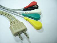 New ! Durable snap ECG cable for ECG electrode