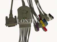 Compatible One-Piece Series EKG Cable,  IEC,  clip