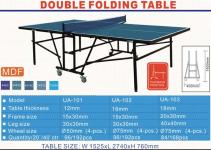 double folding table tennis table