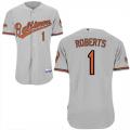 Baltimore Orioles # 1 Brian Roberts Stitched Replithentic Grey Jersey