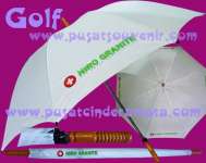 Payung Promosi Golf Lokal Putih