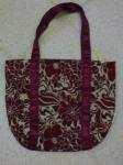 Tas Besar &quot;Puffy  Maroon Flower&quot;