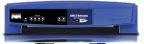 JUAL Modem ADSL2 Gateway + Ethernet Router Linksys AG241