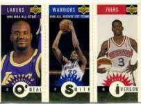 Shaquille O' neal,  Joe Smith,  Allen Iverson RC UD Collector Choice 1996-97 Mini Gold