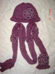 Knitted hat and scarf set