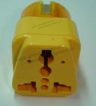 Universal adapter w/ dual voltage indicator & surge protector series in yellow(WAvs series)