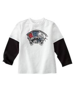 Gymboree Rock Meter Double Sleeve Tee