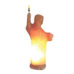Liberty Statue Shape Salt Lamp with Wooden Base