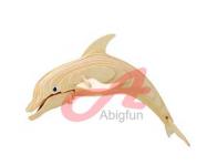 Bottle-Nosed Dolphin 3D wooden toy Oceanlife,  3D puzzle
