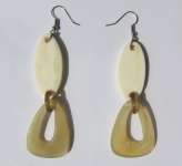 Handmade Bone and Horn Earrings