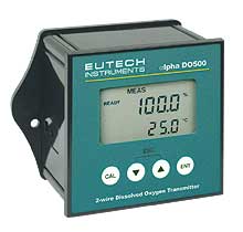 alpha-DO500 1/ 4-DIN 2-Wire Dissolved Oxygen Transmitter with LCD - Eutech