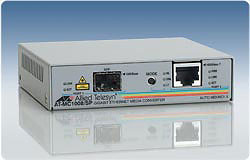 Allied Telesis AT-MC1008/ SP 1000T Gigabit Ethernet to fiber SFP standalone media converter