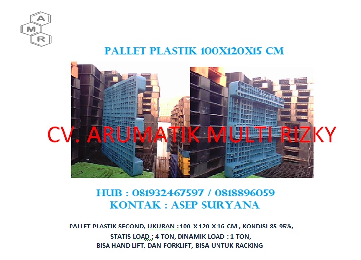 PALLET PLASTIK 100X120 CM