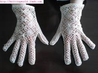Knitted and crcheted ladies' gloves