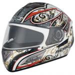 826-2 white red ECE motorcycle helmet