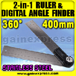 2in1 Digital Angle Finder Meter Protractor Ruler 360Â°