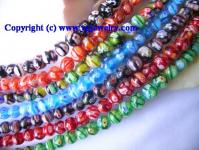 Millefiori glass beads and jewelry,  various jewelry beads and findings