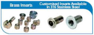 Brass Insert & Customised Insert in 316 Stainless Steel