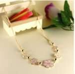 Romantic flower the necklace pink