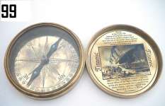 Antique flat titanic compass
