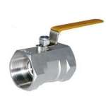 One piece stainless steel ball valve