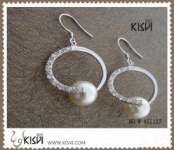 925 fashion sterling earring with immitation pearl W-AS1127