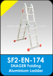 Snager Folding Aluminium Ladder / Tangga Kerja Aluminium Multi Fungsi ( Model : SF2-EN-174)