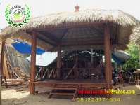 GASEBO KAYU KELAPA ATAP ALANG-ALANG