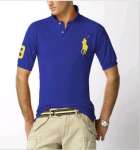 Authentic men' s polo shirt,  royal blue color
