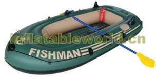 Inflatable fishing boat