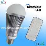 LED Globe Bulb Light 9W with Remote Controller