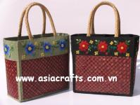 Handmade Handbag from Bamboo
