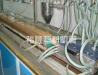 Plastic-wood flooring. Decorative lines Units