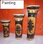 Drum bambu painting