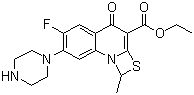Ethyl 6-fluoro-1-methyl-4-oxo-7-( 1-piprazinyl) -4H-[ 1, 3] thiazeto[ 3, 2-a] quinoline-3- carboxylate
