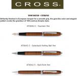 ( CROSS ) " Authorised Distributor for Indonesia " CROSS TOWNSEND CITRINE METAL PEN / GIFTS / PROMOTION / SOUVENIRS